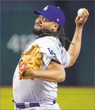  ?? Rick Scuteri Associated Press ?? DODGERS CLOSER Kenley Jansen, shown Aug. 31, has employed a more effective pitch mix in the last month and has started to feel his mechanics “click” as he seeks to become dominant again.
