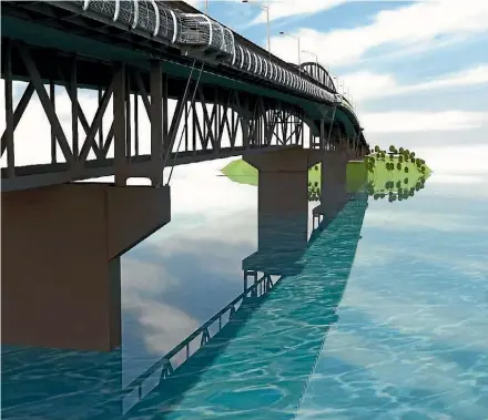  ?? SUPPLIED ?? SkyPath would be annexed to Auckland Harbour Bridge and could carry up to 14,000 visitors in a weekend, raising concerns for some residents.