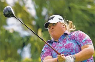  ?? CHRIS O'MEARA AP ?? Haley Moore shot a 2-under 70 in the third round of the LPGA’S KIA Classic on Saturday.