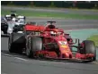  ?? Photo: AAP ?? ON TRACK: Sebastian Vettel leads the way.