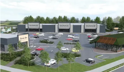  ??  ?? Plans for the Birchley Island Retail Park developmen­t on the site of the former Toys ‘R’ Us in Oldbury