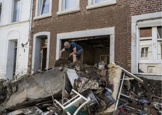  ?? © ?? Ook in Verviers zal het voor heel wat gezinnen onmogelijk zijn om terug te keren naar hun huis.
Sebastien Van Malleghem