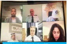  ?? — KUNA ?? KUWAIT: The participan­ts in the virtual meeting.