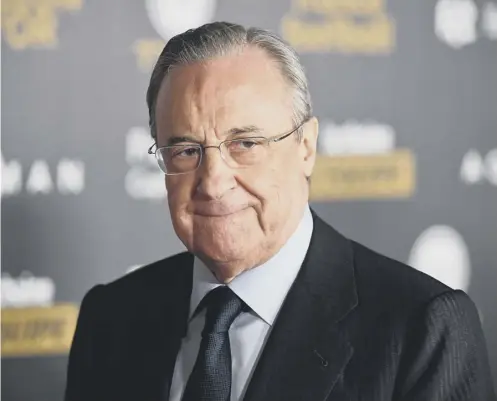  ??  ?? 0 Real Madrid president Florentino Perez still insists the doomed Super League project is needed to ‘save football’