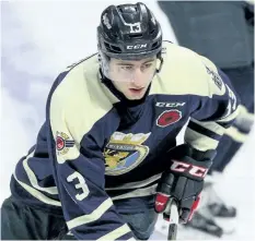  ?? DAVE CHIDLEY/THE CANADIAN PRESS ?? Windsor Spitfires’ Gabriel Vilardi skates during the warm-up prior to Memorial Cup round robin hockey action in Windsor, Ont., on May 19.