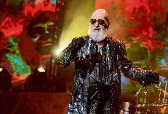  ?? Paul R. Giunta/associated Press ?? Rob Halford of Judas Priest performs on May 11 in Atlanta. The legendary British heavy metal pioneers formed 55 years ago. Their latest tour brings them to the MVP Arena in Albany at 7:30 p.m. Tuesday.