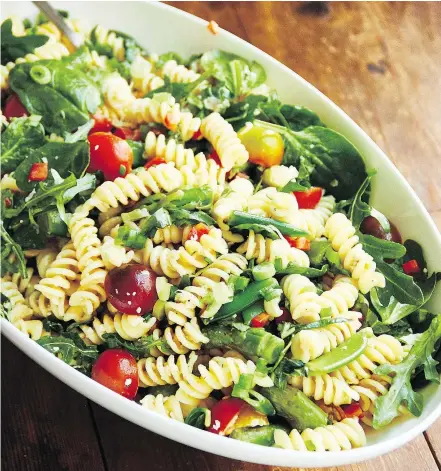  ?? — AP ?? Vegetarian Spring Pasta Salad is both beautiful and nicely tilted toward the healthy side.