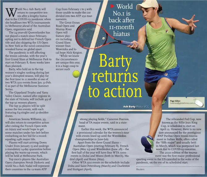  ?? Ash Barty Photo: VCG ??