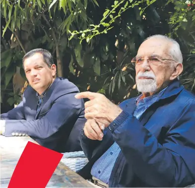  ?? ADRIÁN OLIVÁN/ EL SOL DE CUERNAVACA ?? Manuel Martínez
Garrigós y Raúl Carrancá y Rivas