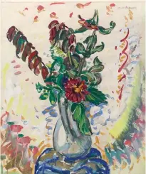  ??  ?? Alfred Henry Maurer (1868-1932), Flowers in White Pitcher, 1926-8. Watercolor and gouache on paper, 227/8 x 181/8 in.