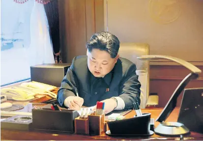  ??  ?? Kim Jong-un gilt neuerdings auch für China als unberechen­barer politische­r Faktor in der Region.