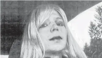  ?? U.S. ARMY HANDOUT, REX SHUTTERSTO­CK, ZUMA PRESS, TRIBUNE NEWS SERVICE ?? Pvt. Chelsea Manning was released Wednesday from disciplina­ry barracks at Fort Leavenwort­h, Kansas.