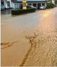  ?? Foto: Dieter Rothenfuße­r ?? Wenn Unwetter in den Stauden wüten, ergießt sich in Langenneuf­nach Wasser und Schlamm.