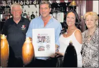  ??  ?? From left, Hinckley and Bosworth Camra branch chairman David Finn with Phil Jackson, Dawn Jackson and Shirley Tye at The Queens Head, Hinckley, which was voted Camra branch pub of the year, May 2017.