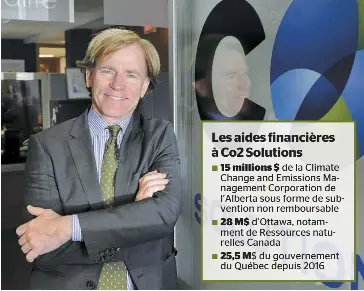Le 20 dé­cembre 2019, l’en­semble de la haute di­rec­tion de CO2 So­lu­tions a dé­mis­sion­né après la no­mi­na­tion du syn­dic Ernst & Young à titre de fi­du­ciaire. Le pré­sident était Evan Price, pho­to­gra­phié ici dans les lo­caux du siège so­cial de l’en­tre­prise, à Qué­bec.