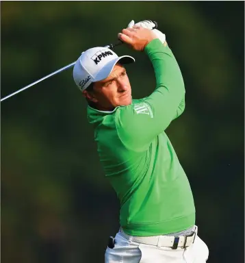  ??  ?? Wicklow’s Paul Dunne plays a shot during day two of the Italian Open at Golf Club Milano - Parco Reale di Monza on October 13 in Monza, Italy.