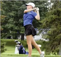  ?? PHOTO BY KYLE ADAMS ?? On Friday August 27, 2021, the Shaker girls golf team fell to Saratoga Springs 138-149.