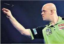  ??  ?? Michael van Gerwen defends his title Friday, ITV4, 7pm