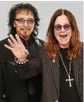  ?? ?? ROCKERS Black Sabbath star Tony with singer Ozzy