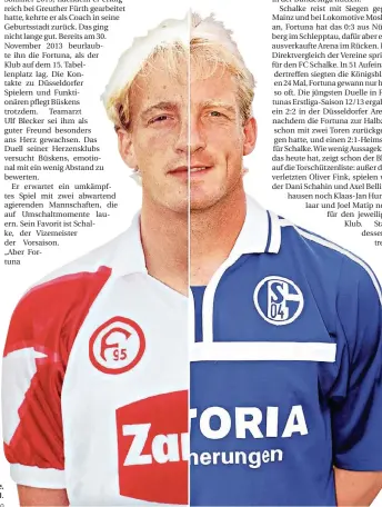 ?? FOTOS: IMAGO ?? Links: Mike Büskens 1991 als Fortune, rechts als Schalker im Jahr 2001.