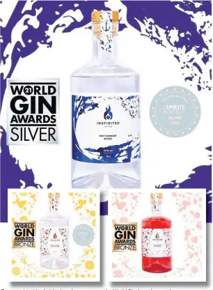  ??  ?? Success Inspirited picked up three gongs at the World Gin Awards recently