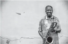  ?? COMMERCIAL APPEAL ?? Floyd Newman, 86, has been playing saxophone since 1949. The Memphis music legend will soon donate his baritone sax to the Stax Museum. YALONDA M. JAMES/THE