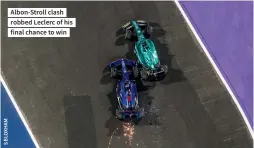  ?? ?? Albon-stroll clash robbed Leclerc of his final chance to win