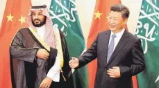  ?? FOTO: ROLEX DELA PENA/AFP ?? Der saudi-arabische Kronprinz Mohammed bin Salman und der chinesisch­e Staatschef Xi Jinping wollen bei ihrem Treffen die gemeinsame Partnersch­aft stärken.