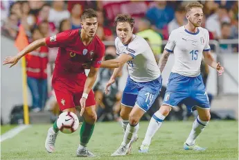  ??  ?? André Silva marcou o golo que deu o 1-0 a Portugal sobre a Itália, em setembro