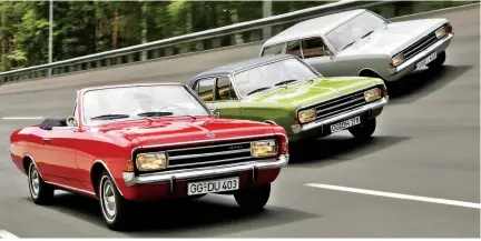  ??  ?? A linha do Rekord C fabricada na Alemanha serviu de base para o Chevrolet Opala nacional