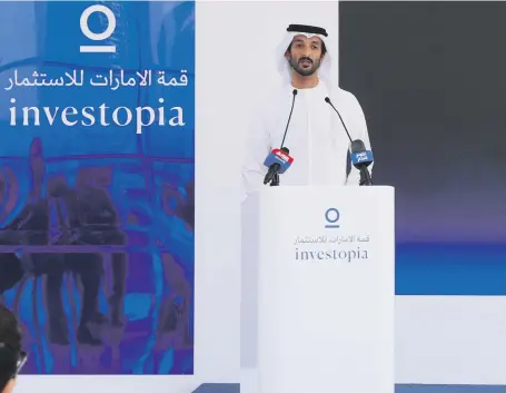  ?? Ministry of Economy ?? Abdulla bin Touq, Minister of Economy, says Investopia will initiate a dialogue on the future of world economies