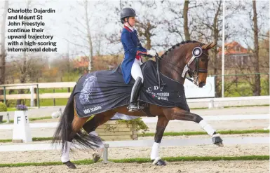  ??  ?? Charlotte Dujardin and Mount St
John Freestyle continue their upward trajectory with a high-scoring internatio­nal debut