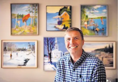  ?? ROBERT F. BUKATY/ASSOCIATED PRESS ?? L.L. Bean CEO Steve Smith in his office in Freeport, Maine. Smith is leading L.L. Bean’s plan to sharpen its focus on inspiring its customers to “Be an Outsider,” to enjoy the outdoors with friends and family.