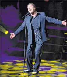  ?? Las Vegas Review-journal file ?? Danny Gans performs at the Encore Theater on Feb. 6, 2009. Gans’ son, Andrew, is co-producing a documentar­y on his late father.