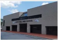  ?? (Pine Bluff Commercial/I.C. Murrell) ?? White Hall High School and other facilities in the district are under a mask mandate approved during the School Board’s Aug. 10 meeting.