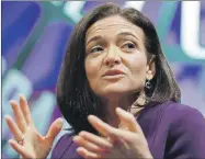  ??  ?? La número dos de Facebook, Sheryl Sandberg, en rueda de prensa