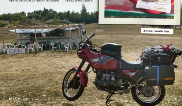  ??  ?? A stop for roadside frites…