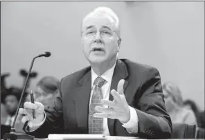  ?? AP/J. SCOTT APPLEWHITE ?? Health and Human Services Secretary Tom Price, testifying Wednesday before a House subcommitt­ee, said that insurers “aren’t certain given the current construct of the law they are going to be able to continue to provide coverage for folks.”