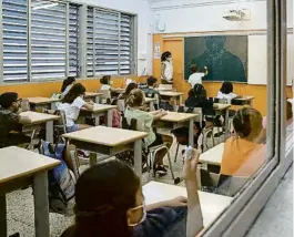  ?? ANA JIMÉNEZ ?? Classe en una escola de Barcelona el primer dia del curs