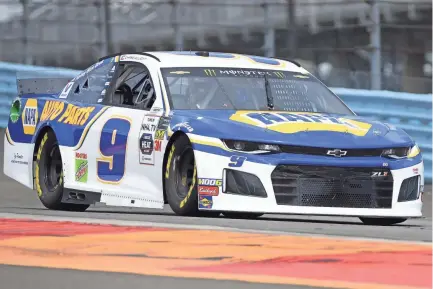  ?? RICH BARNES/USA TODAY SPORTS ?? Chase Elliott drives during practice for the Gobowling at The Glen at Watkins Glen Internatio­nal on Saturday in Watkins Glen, N.Y.