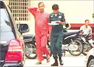  ?? KIM SAROM ?? The five-year prison sentence handed down to former Poipet commune second deputy chief Chao Veasna was upheld by the Supreme Court on Wednesday.