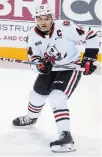  ??  ?? Akil Thomas, who started the 2019-20 season as Icedogs captain, is beginning this season in the American Hockey League.