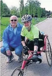  ??  ?? ●●Michelle Mudhar with her wheelchair racing coach Rick Hoskins