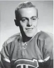  ??  ?? Léo Gravelle of Aylmer played for the NHL´s Montreal Canadiens for parts of five seasons before being traded to the Detroit Red Wings in December 1950.