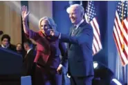  ?? PETE MAROVICH/THE NEW YORK TIMES ?? On Jan. 5, President Joe Biden and first lady Jill Biden interact with the audience at Montgomery County Community College in Blue Bell, Pa.