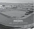  ?? EMMANUEL LOZANO, MICHAEL CHOW/ THE REPUBLIC ?? Aerial drone view of Sloan Park, Cactus League home of the Chicago Cubs, in Mesa on Jan. 8, 2019.