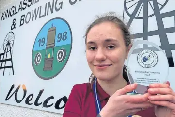  ?? ?? YOUNG PRODIGY: Bowling champion Hannah Pirie is encouragin­g others to have a go.