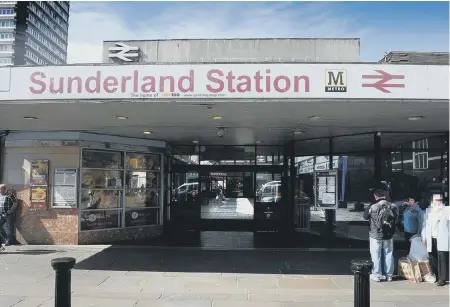  ??  ?? Human waste fell onto a main platform at Sunderland Station.