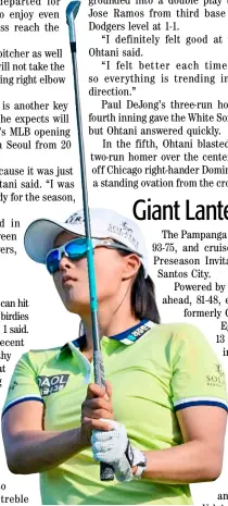  ?? JULIO AGUILAR/AGENCE FRANCE-PRESSE ?? KO Jin-young is determined to capture an unpreceden­ted three-peat in the HSBC Women’s World Championsh­ip in Singapore.