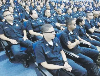  ?? Suministra­da ?? La nueva cepa de cadetes de la Uniformada tiene como requisito tomar 1,300 horas lectivas en la Academia de la Policía, cuando anteriorme­nte podían graduarse con 900 horas.